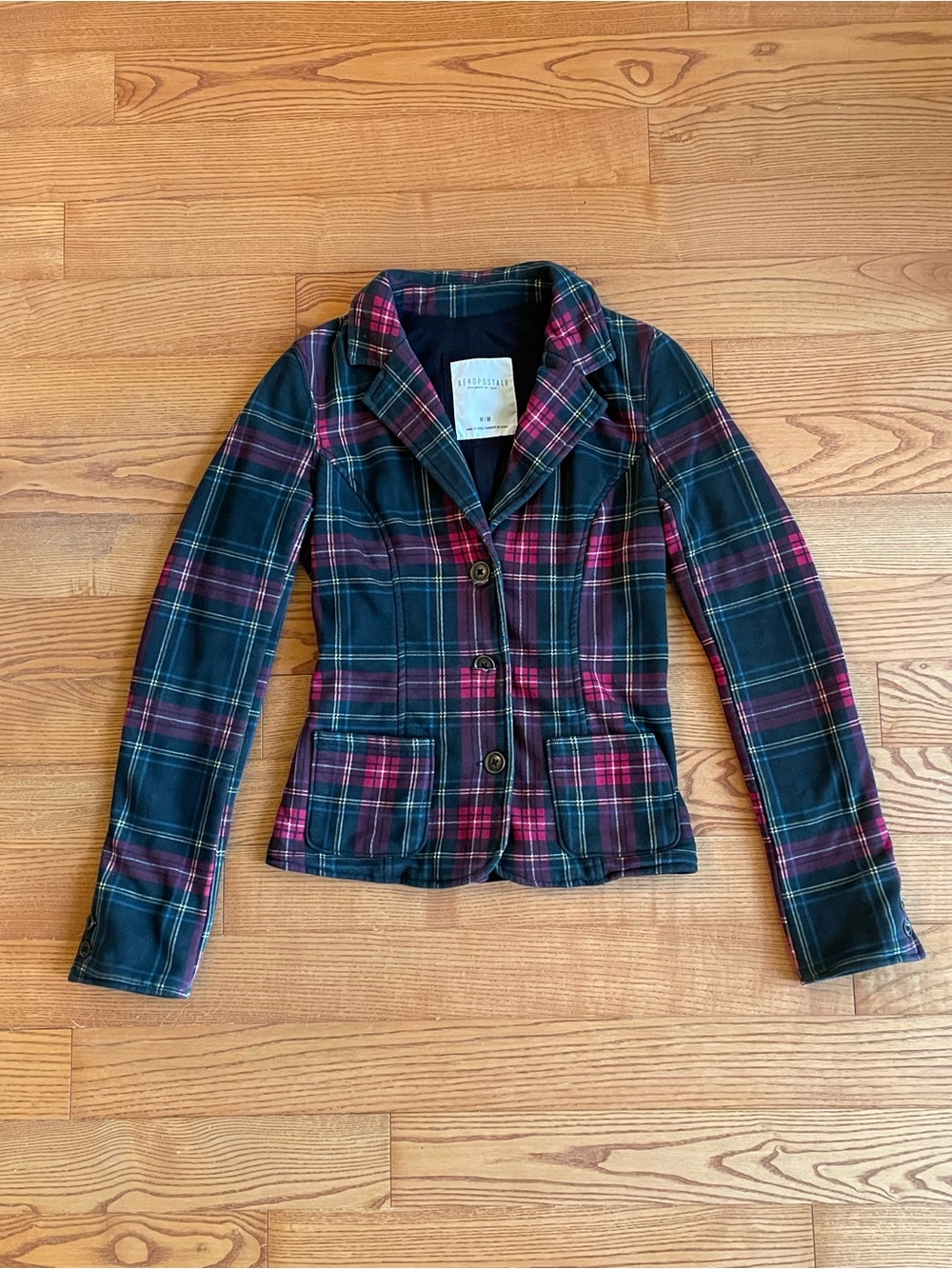 Aeropostale Plaid Blazer Jacket